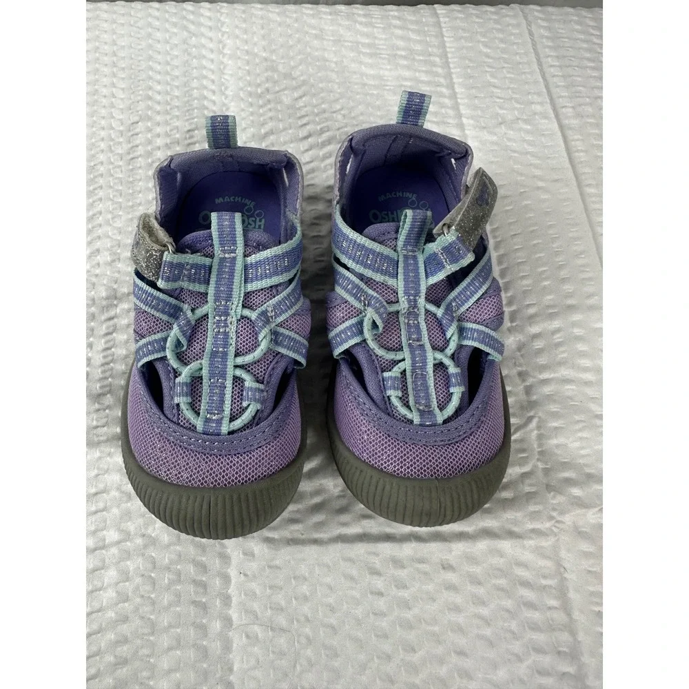 OshKosh Everplay Flexible‎ Outsole Bump Toe Sandal Purple Lilac Toddler Size 6